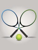 Tenisowi Racquets i Balowa ilustracja ilustracja wektor Tenisowi Racquets i Balowa ilustracja ilustracja wektor