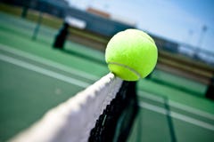 Tennis Ball on Net