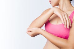 Tennis Elbow Right Side Of Asian Woman Royalty Free Stock Photography Tennis Elbow Right Side Of Asian Woman Royalty Free Stock Photography