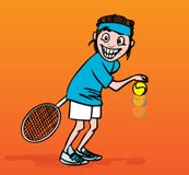 Tennis player, illustration