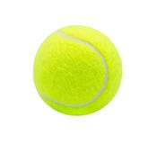 Tennisbal op witte achtergrond met het knippen van weg wordt geïsoleerd die royalty-vrije stock foto Tennisbal op witte achtergrond met het knippen van weg wordt geïsoleerd die royalty-vrije stock foto