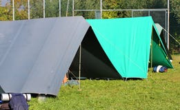 Tent of boy scout camp stock image Tent of boy scout camp stock image