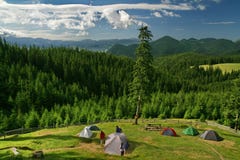 Tents In Mountain Stock Photos Tents In Mountain Stock Photos