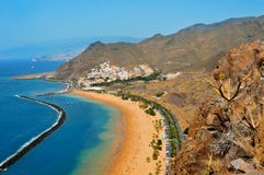 Teresitas Beach in Tenerife, Canary Islands, Spain royalty free stock images Teresitas Beach in Tenerife, Canary Islands, Spain royalty free stock images