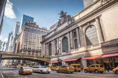 Terminal com tráfego, New York City de Grand Central Imagem de Stock Terminal com tráfego, New York City de Grand Central Imagem de Stock