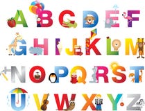 Termine el alfabeto de los niños stock de ilustración Termine el alfabeto de los niños stock de ilustración