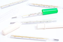 Termometer. Medical four termometers isolated on white royalty free stock images Termometer. Medical four termometers isolated on white royalty free stock images