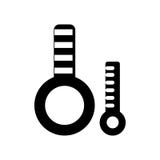 Termometersymbolsvektor som isoleras på vit bakgrund, termometertecken, svarta symboler vektor illustrationer Termometersymbolsvektor som isoleras på vit bakgrund, termometertecken, svarta symboler vektor illustrationer
