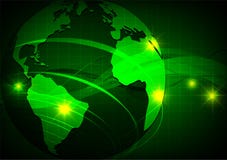 Terra, fundo do vetor do sumário da onda verde, conceito da tecnologia Imagens de Stock Royalty Free Terra, fundo do vetor do sumário da onda verde, conceito da tecnologia Imagens de Stock Royalty Free