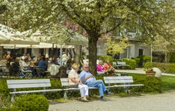 Terrace in Starnberg royalty free stock photography Terrace in Starnberg royalty free stock photography