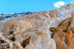 Terraces, Limestone and Rock Formations at Mammoth Hot Springs i royalty free stock photo Terraces, Limestone and Rock Formations at Mammoth Hot Springs i royalty free stock photo
