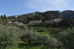 Oppede-le-vieux Luberon Provence across fertile valley stock images Oppede-le-vieux Luberon Provence across fertile valley stock images