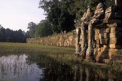 Terras van de ruïnes van Angkor Wat van Olifanten, Kambodja Royalty-vrije Stock Fotografie Terras van de ruïnes van Angkor Wat van Olifanten, Kambodja Royalty-vrije Stock Fotografie