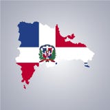 Territory and flag of Dominican Republic royalty free illustration Territory and flag of Dominican Republic royalty free illustration