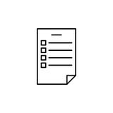 Test, exam, document icon. Element of education illustration. Signs and symbols can be used for web, logo, mobile app, UI, UX vector illustration Test, exam, document icon. Element of education illustration. Signs and symbols can be used for web, logo, mobile app, UI, UX vector illustration