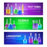 Test-Tubes Banners royalty free illustration Test-Tubes Banners royalty free illustration