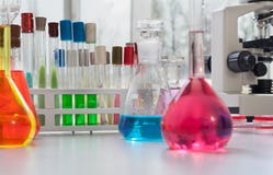 Test tubes filled stock image Test tubes filled stock image
