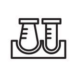 Test tubes icon vector isolated on white background, Test tubes sign , line symbol or linear element design in outline style vector illustration Test tubes icon vector isolated on white background, Test tubes sign , line symbol or linear element design in outline style vector illustration