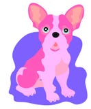 Teste di cane pigre sveglie di web negli stili geometrici di Pop art illustrazione di stock Teste di cane pigre sveglie di web negli stili geometrici di Pop art illustrazione di stock