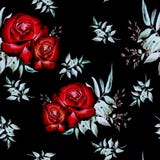 Teste padr?o com rosas ilustração do vetor Teste padr?o com rosas ilustração do vetor