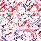 Teste padr?o sem emenda brilhante textura da aquarela M étnico e tribal ilustração stock Teste padr?o sem emenda brilhante textura da aquarela M étnico e tribal ilustração stock