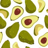 Teste padr?o sem emenda do fruto de abacate no fundo branco ilustração do vetor Teste padr?o sem emenda do fruto de abacate no fundo branco ilustração do vetor