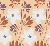 Teste padr?o sem emenda tirado m?o do vetor da cor Flores abstratas com folhas, desenho de esbo?o Textura floral dos desenhos ani ilustração stock Teste padr?o sem emenda tirado m?o do vetor da cor Flores abstratas com folhas, desenho de esbo?o Textura floral dos desenhos ani ilustração stock