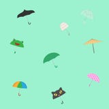 Teste padrão colorido do guarda-chuva ilustração royalty free Teste padrão colorido do guarda-chuva ilustração royalty free