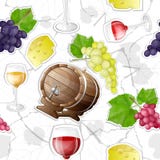 Teste padrão da fatura de vinho ilustração do vetor Teste padrão da fatura de vinho ilustração do vetor