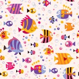 Teste padrão do mar dos peixes ilustração royalty free Teste padrão do mar dos peixes ilustração royalty free