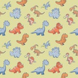 Teste padrão do vetor das crianças com os dinossauros bonitos engraçados ilustração do vetor Teste padrão do vetor das crianças com os dinossauros bonitos engraçados ilustração do vetor