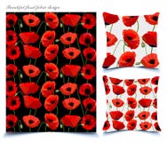 Teste padrão floral da papoila bonita para telas Fotografia de Stock Royalty Free Teste padrão floral da papoila bonita para telas Fotografia de Stock Royalty Free