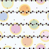Teste padrão pastel branco com círculos e ornamento ilustração do vetor Teste padrão pastel branco com círculos e ornamento ilustração do vetor