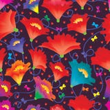 Teste padrão sem emenda colorido da borboleta do amor da flor Imagens de Stock Teste padrão sem emenda colorido da borboleta do amor da flor Imagens de Stock