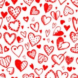 Teste padrão sem emenda com corações do Valentim ilustração do vetor Teste padrão sem emenda com corações do Valentim ilustração do vetor