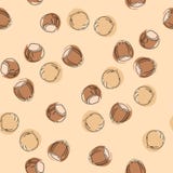 Teste padrão sem emenda da avelã ilustração royalty free Teste padrão sem emenda da avelã ilustração royalty free