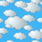 Teste padrão sem emenda da nuvem ilustração stock Teste padrão sem emenda da nuvem ilustração stock