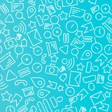 Teste padrão sem emenda de Minimalistic com ícones no tema da Web, Internet, aplicações, telefone Vetor branco em um fundo azul ilustração do vetor Teste padrão sem emenda de Minimalistic com ícones no tema da Web, Internet, aplicações, telefone Vetor branco em um fundo azul ilustração do vetor