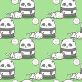 Teste padrão sem emenda do gato dos amores da panda ilustração do vetor Teste padrão sem emenda do gato dos amores da panda ilustração do vetor