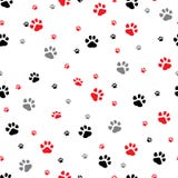 Teste padrão sem emenda do vetor com pegadas animais dos traços Pode ser usado para o papel de parede, fundo do página da web, te ilustração do vetor Teste padrão sem emenda do vetor com pegadas animais dos traços Pode ser usado para o papel de parede, fundo do página da web, te ilustração do vetor