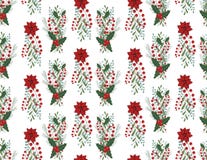 Teste padrão sem emenda do vetor do Natal com ilustração tirada mão no branco ilustração royalty free Teste padrão sem emenda do vetor do Natal com ilustração tirada mão no branco ilustração royalty free