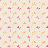 Teste padrão sem emenda do vintage bege com elementos florais cor-de-rosa e alaranjados ilustração do vetor Teste padrão sem emenda do vintage bege com elementos florais cor-de-rosa e alaranjados ilustração do vetor