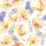 Teste padrão sem emenda floral do verão da aquarela ilustração stock Teste padrão sem emenda floral do verão da aquarela ilustração stock