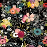 Teste padrão sem emenda floral do vintage ilustração stock Teste padrão sem emenda floral do vintage ilustração stock