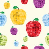 Teste padrão sem emenda Logo Icon de Apple Lowpoly ilustração stock Teste padrão sem emenda Logo Icon de Apple Lowpoly ilustração stock