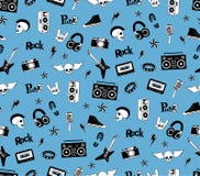 Teste padrão sem emenda Música do punk rock no fundo azul Rabiscar elementos, emblemas, crachás, logotipo e ícones do estilo ilustração royalty free Teste padrão sem emenda Música do punk rock no fundo azul Rabiscar elementos, emblemas, crachás, logotipo e ícones do estilo ilustração royalty free