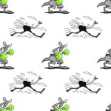 Teste padrão sem emenda running da avestruz e do canguru do encaixotamento ilustração royalty free Teste padrão sem emenda running da avestruz e do canguru do encaixotamento ilustração royalty free