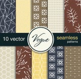10 testes padrões sem emenda elegantes do vetor Placas para cartão, tela das cópias, fundo para a Web Forma sujeita