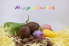 Testo molto variopinto in Pasqua felice inglese, per la risorsa grafica Pasqua fotografie stock libere da diritti Testo molto variopinto in Pasqua felice inglese, per la risorsa grafica Pasqua fotografie stock libere da diritti
