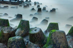 Tetrapods Barrier Royalty Free Stock Images Tetrapods Barrier Royalty Free Stock Images